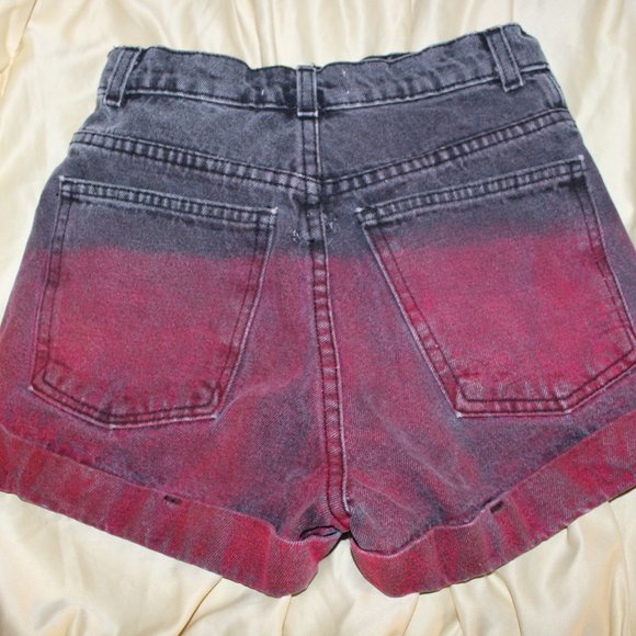 American Apparel Limited Edition grey/pink Denim HW Shorts - Picture 2 of 7